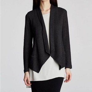 Eileen Fisher Charcoal Open Front Cardigan Sweater - image 1